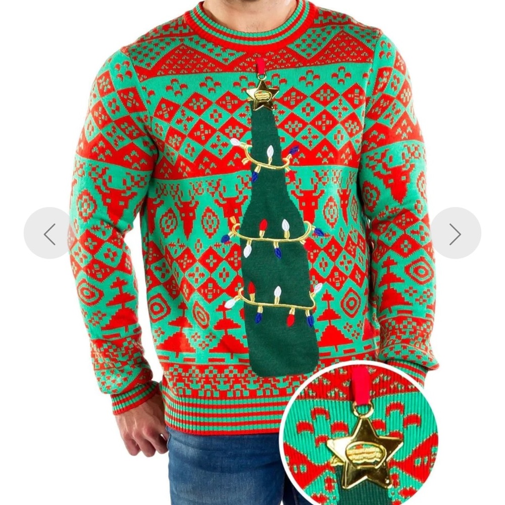 Tipsy Elves Christmas Sweater bottle opener